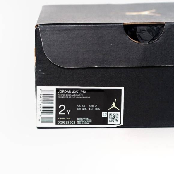 Jordan 23/7 'Photon Dust Anthracite' Little Kids' Shoes Size 2Y - Picture 6 of 6